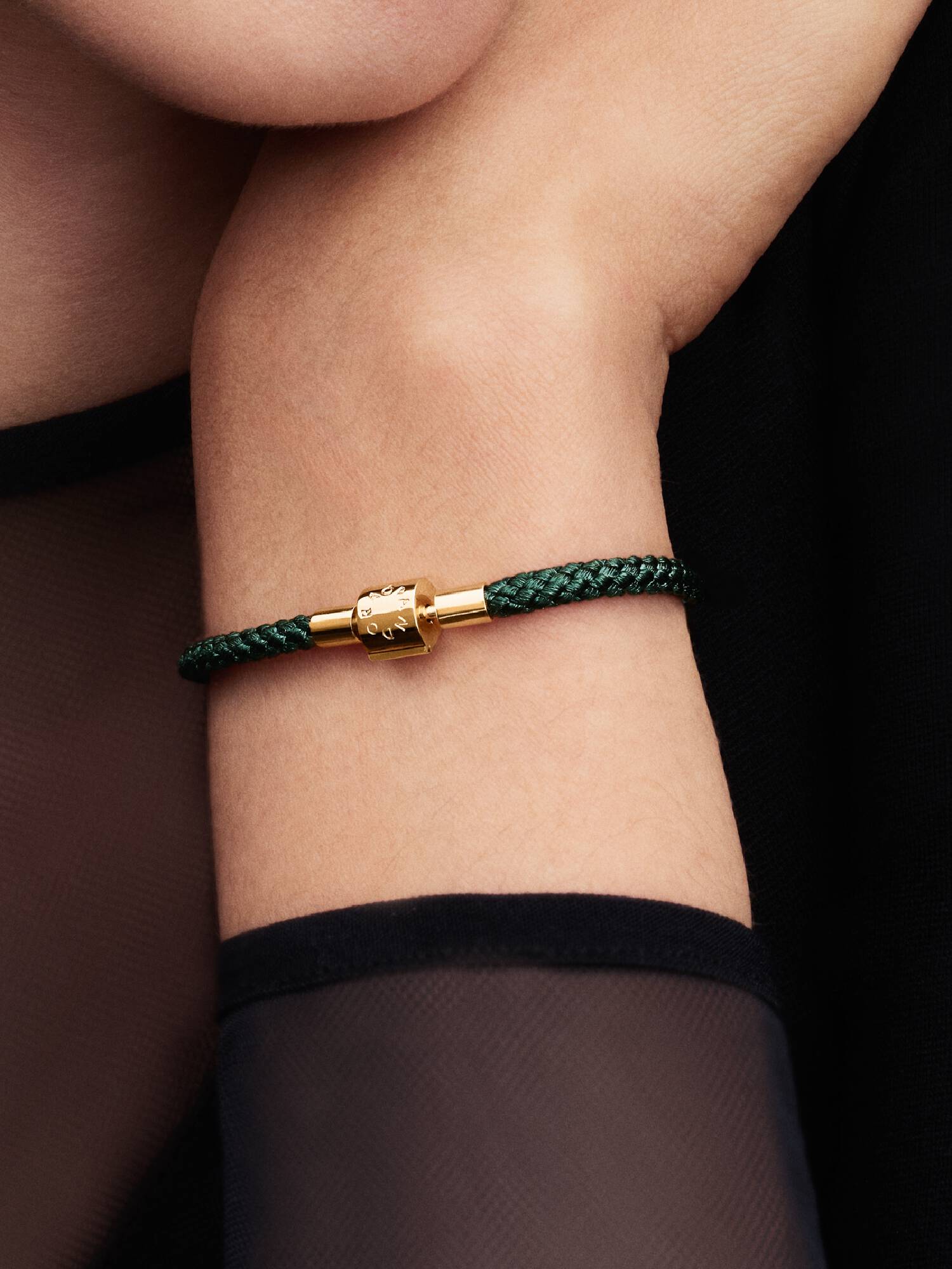Shimmering Green Cord Bracelet