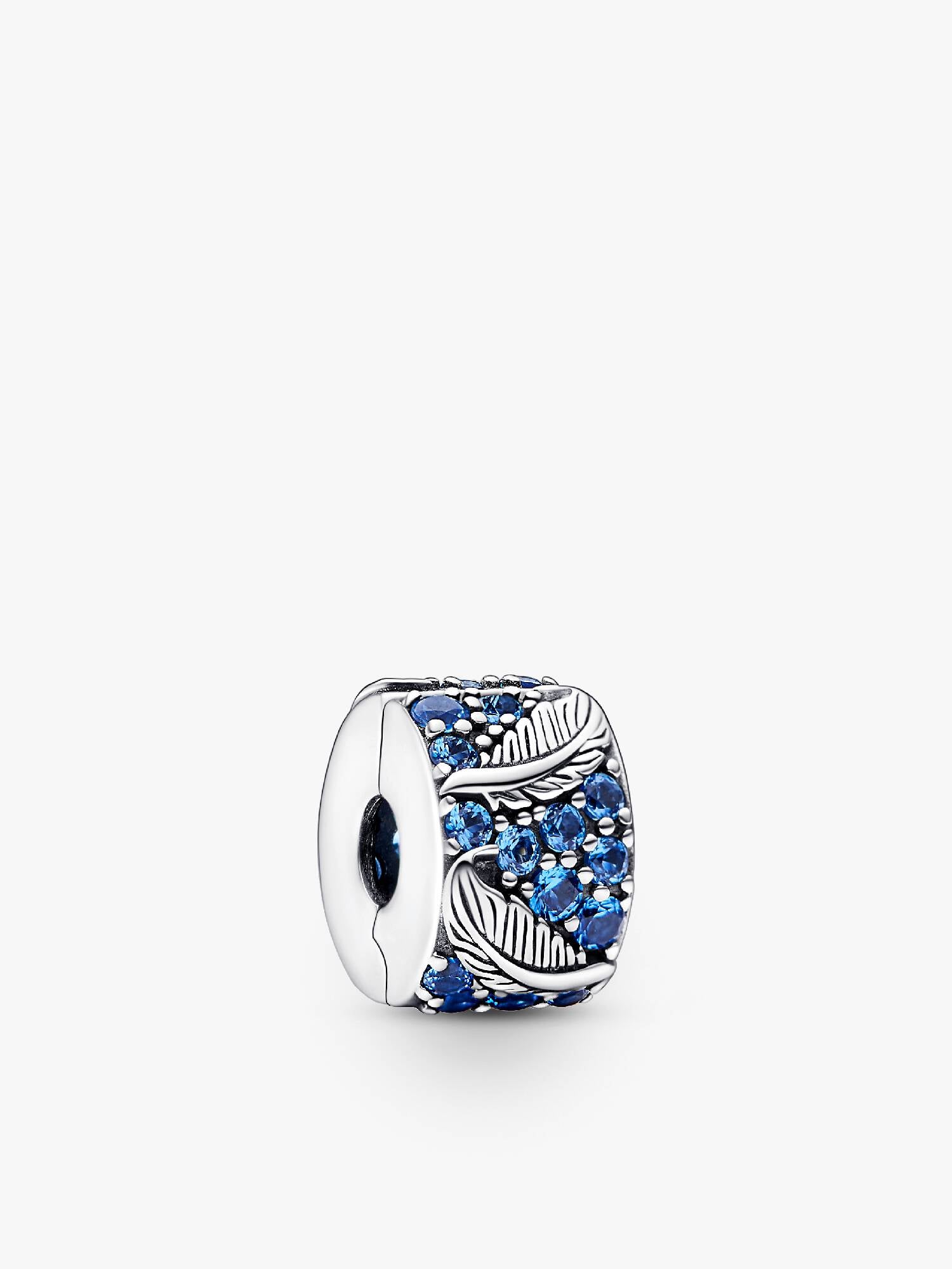 Curved Feather & Pavé Clip Charm