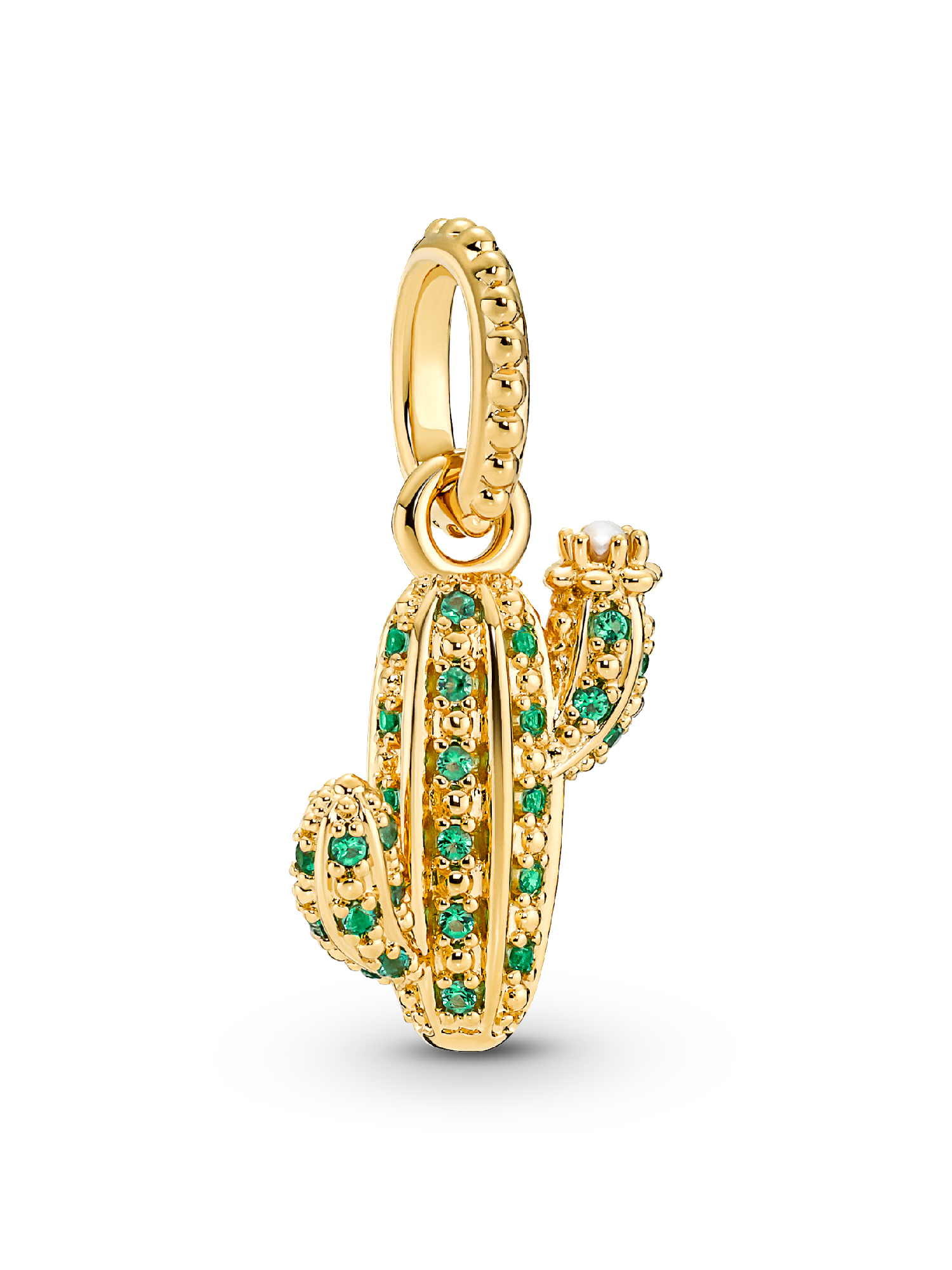 Sparkling Desert Cactus Pendant | Gold plated | Pandora UK