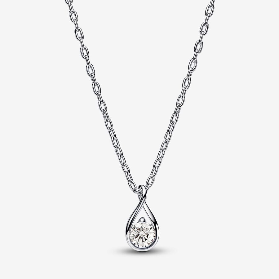 Pandora Infinite Sterling Silver Lab-grown Diamond Pendant Necklace image number 0