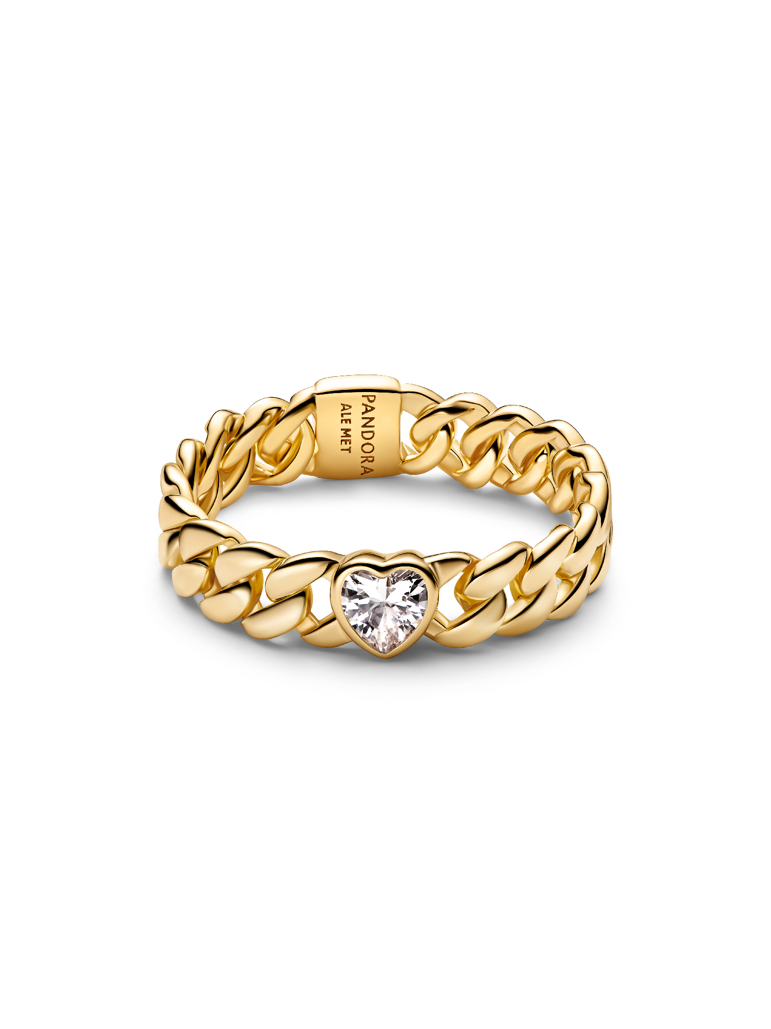 Heart Cuban Chain Ring
