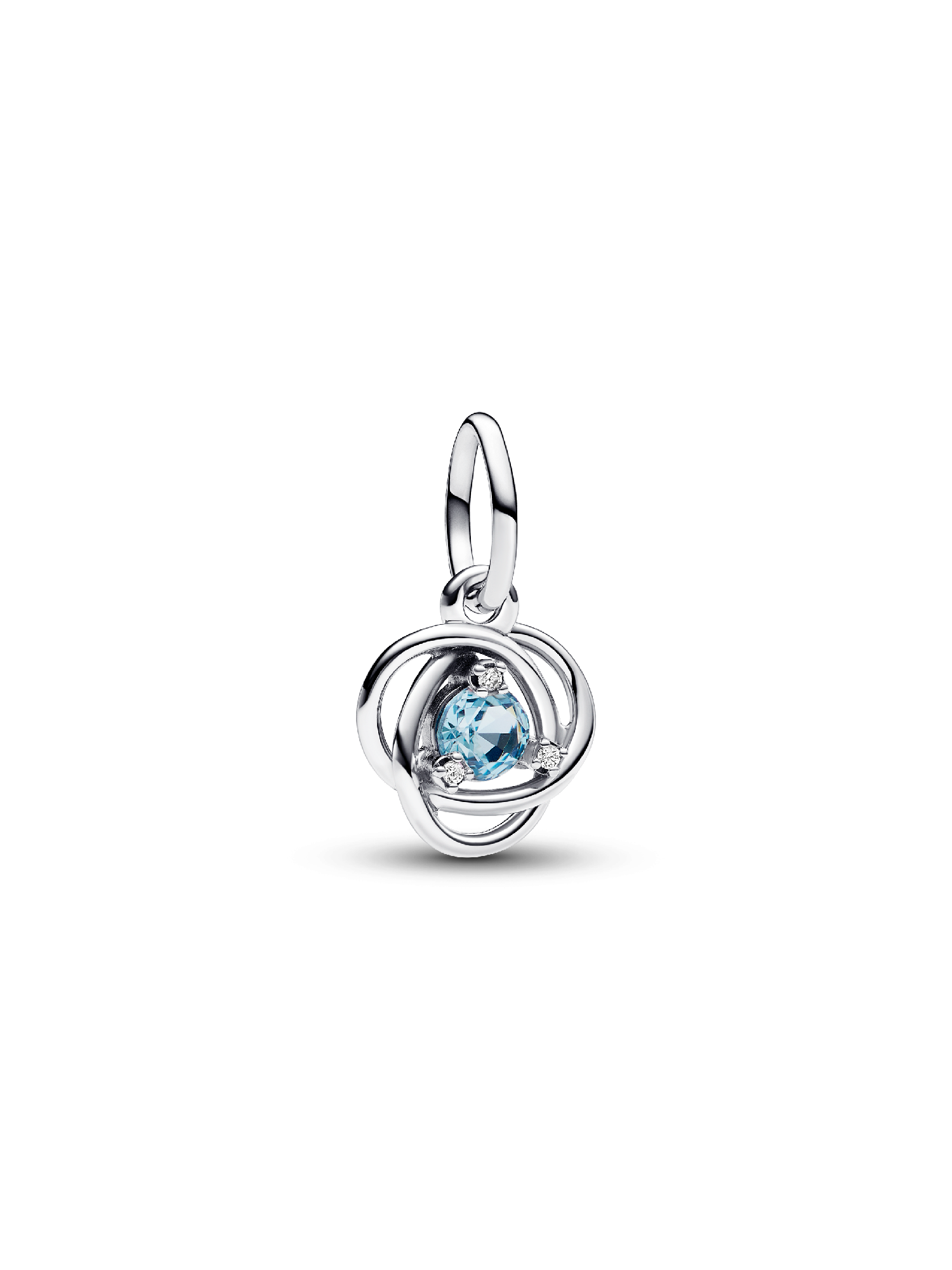 Sea Aqua Blue Eternity Circle Dangle Charm