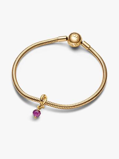 Faceted Purple Eternity Circle Dangle Charm