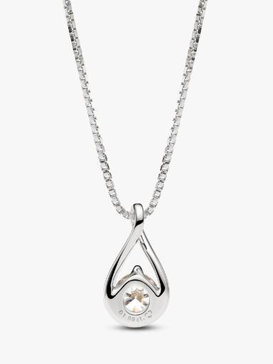 Pandora Infinite 14k White Gold Lab-grown Diamond Pendant Necklace