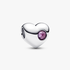 Engravable February Birthstone Heart Charm Engravable February Birthstone Heart Charm