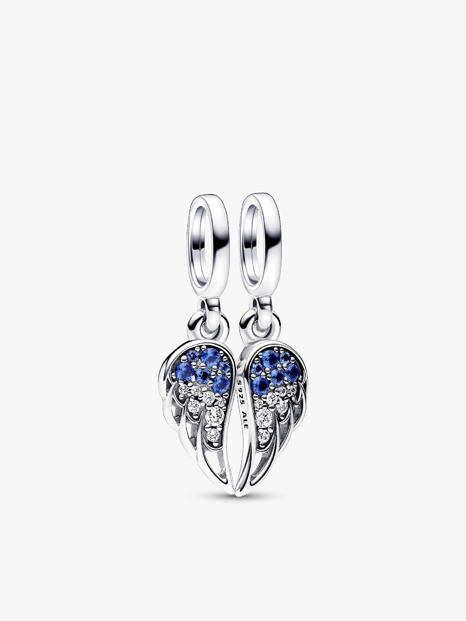 Sparkling Splitable Angel Wings Dangle Charm