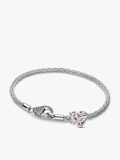 Entwined Heart and Butterfly Bracelet Gift Set