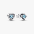 March Birthstone Eternity Circle Stud Earrings March Birthstone Eternity Circle Stud Earrings