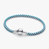 Blue Cord Box Chain Bracelet Blue Cord Box Chain Bracelet