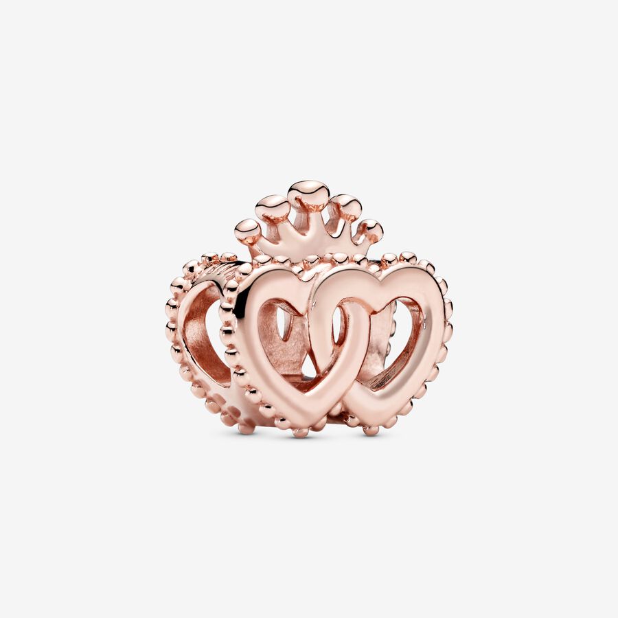 Crown & Entwined Hearts  Charm image number 0