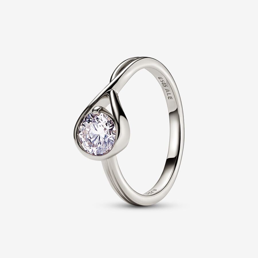 Pandora Infinite 14k White Gold Lab-grown Diamond Ring image number 0