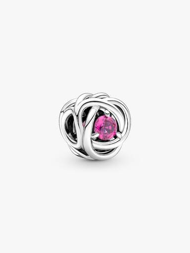 October Birthstone Eternity Circle Charm