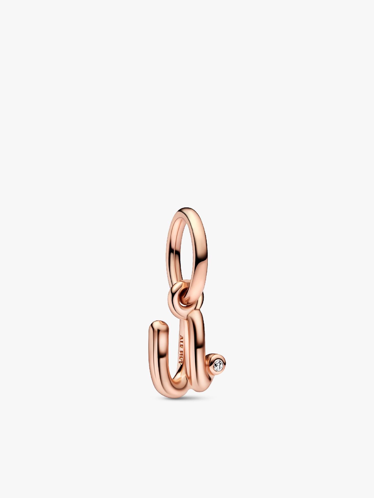 Letter u Script Alphabet Dangle Charm