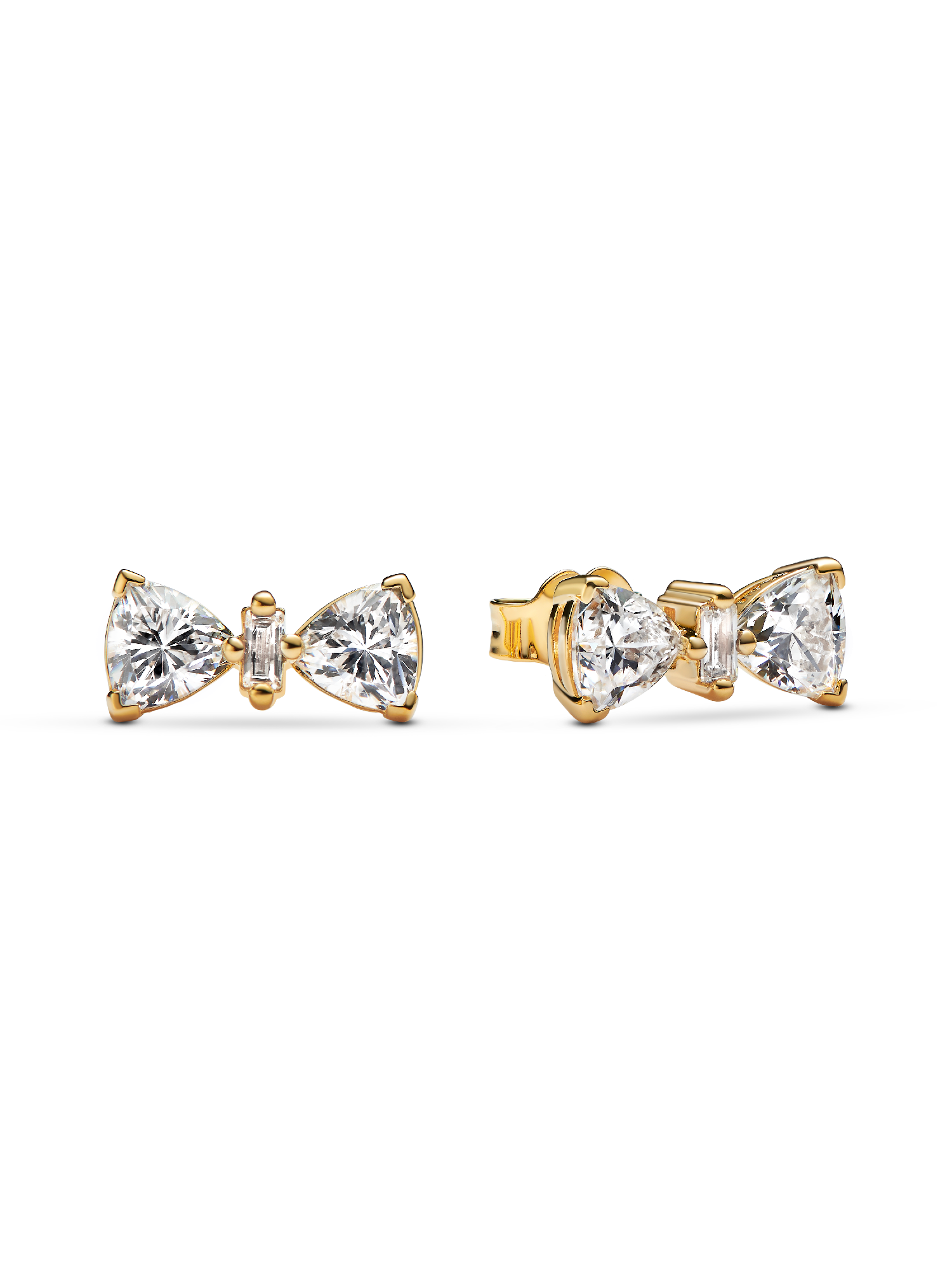 Sparkling Bow Stud Earrings