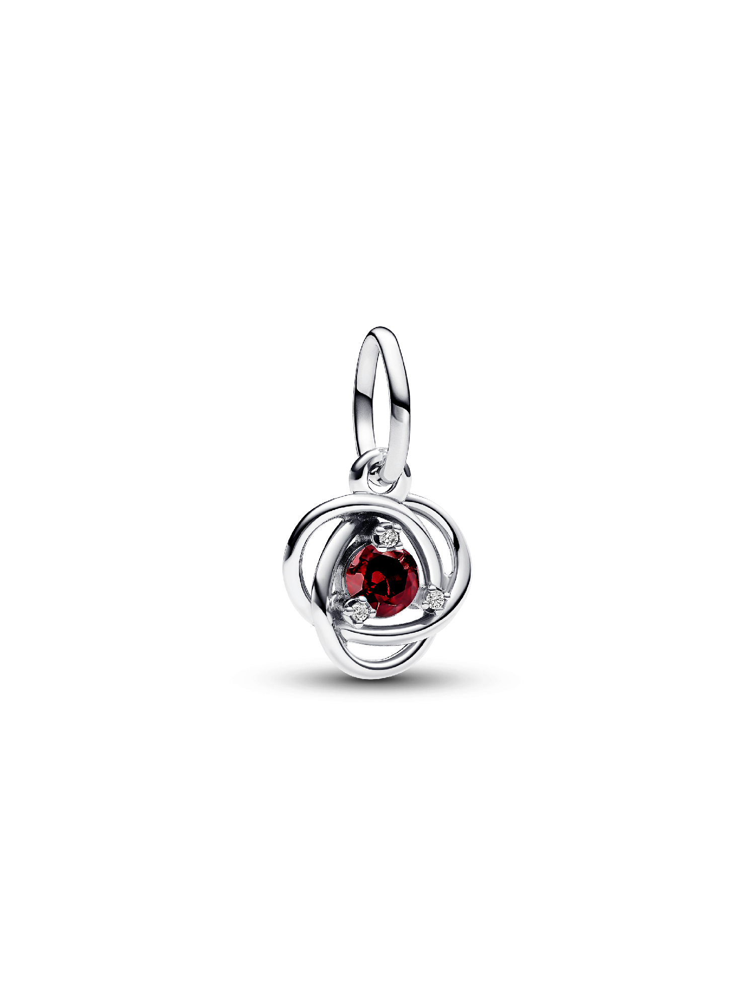 January Birthstone Eternity Circle Dangle Charm