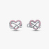 Sparkling Pink Infinity Heart Stud Earrings Sparkling Pink Infinity Heart Stud Earrings