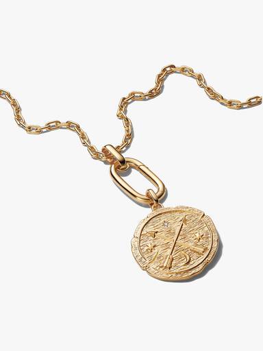 Crossing Arrows Medallion Necklace Set