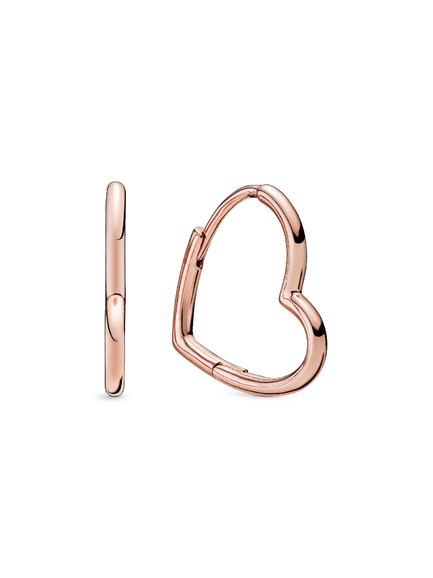 Asymmetrical Heart Hoop Earrings