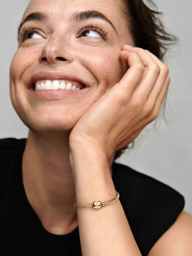 Pandora Moments 14K Gold Snake Chain Bracelet