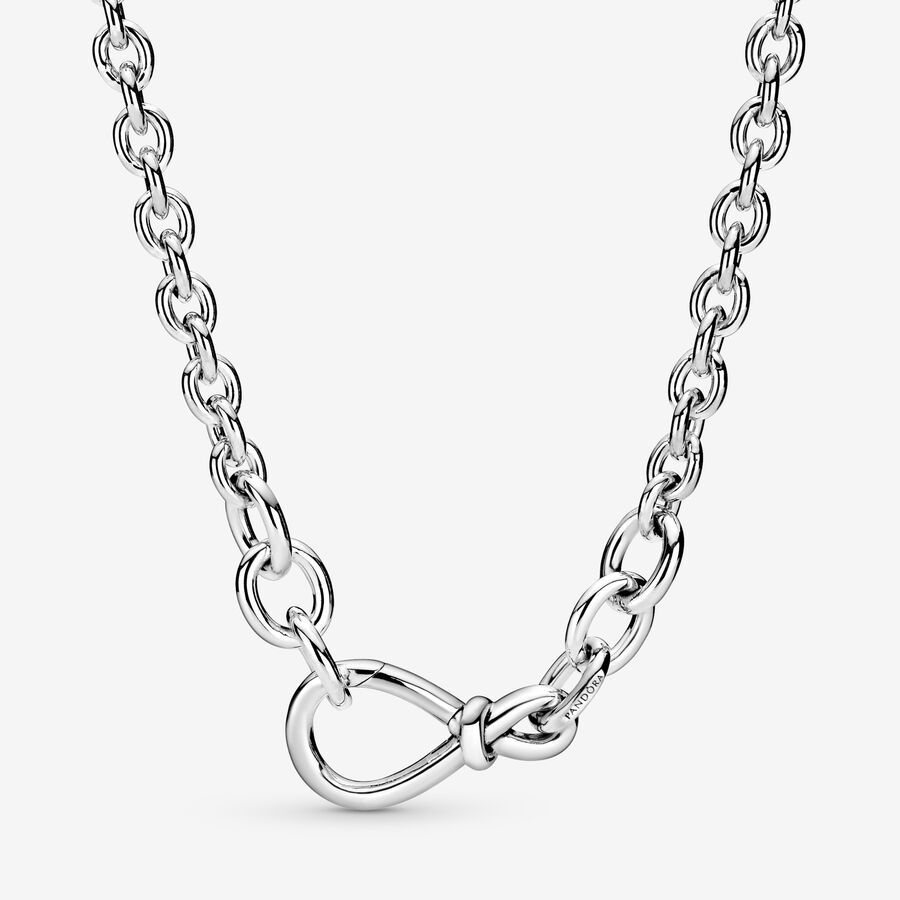 Chunky Infinity Knot Chain Necklace image number 0
