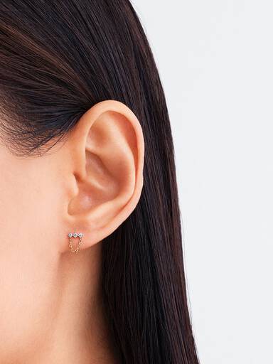 Pandora Era Lab-Grown Diamond Trio Chain Stud Earrings