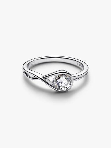 Pandora Infinite Sterling Silver Lab-grown Diamond Ring