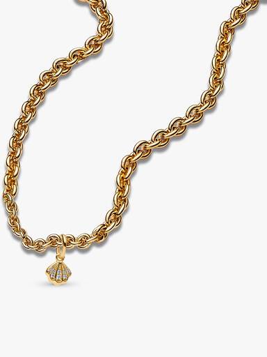 Mini Sparkling Shell Pendant Necklace