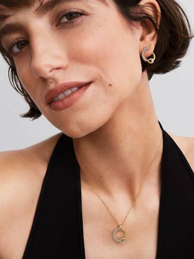 Pandora Infinite Lab-grown Diamond Pavé Circle Pendant Necklace