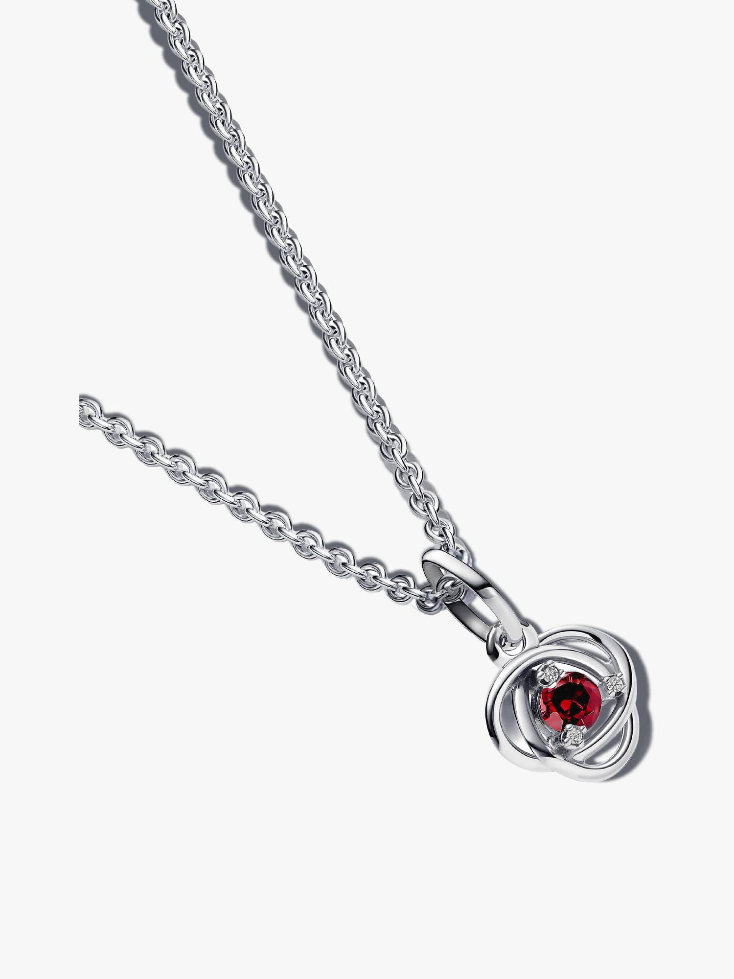 July Braided Birthstone Dangle Necklace Set