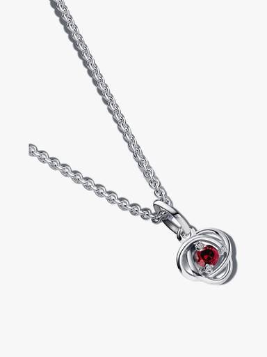 July Braided Birthstone Dangle Necklace Set