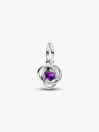 February Eternity Circle Dangle Charm