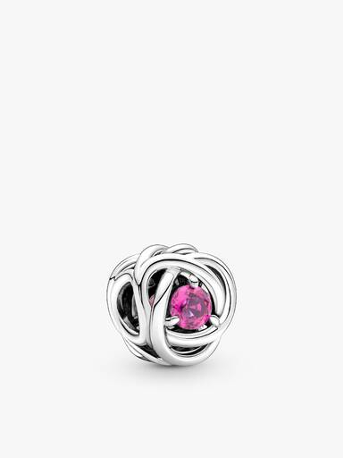 October Birthstone Eternity Circle O Pendant Set