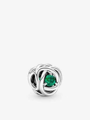 May Birthstone Eternity Circle O Pendant Set