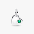 May Heart Green Stone Dangle Charm May Heart Green Stone Dangle Charm