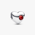 Engravable January Birthstone Heart Charm Engravable January Birthstone Heart Charm