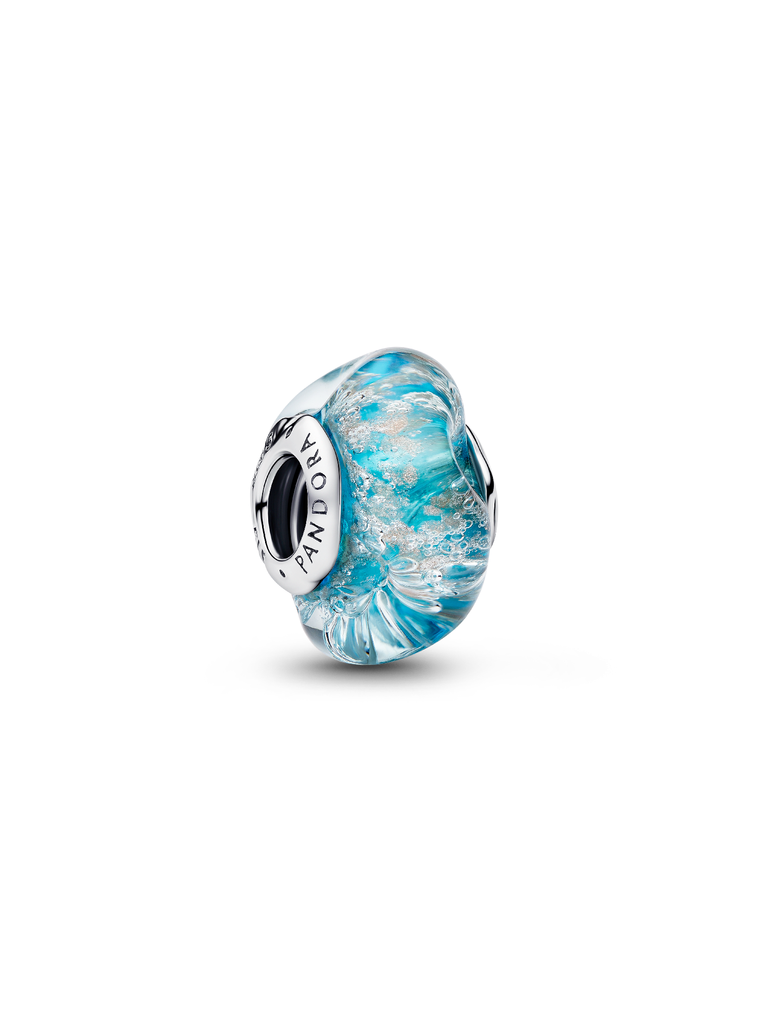 Turquoise Murano Glass & Glitter Charm