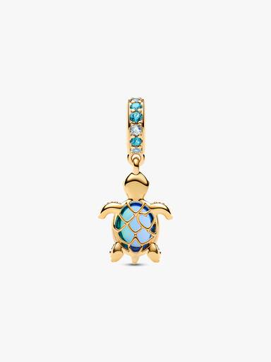 Sea Turtle Murano Glass Dangle Charm