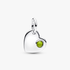 August Heart Spring Green Stone Dangle Charm August Heart Spring Green Stone Dangle Charm