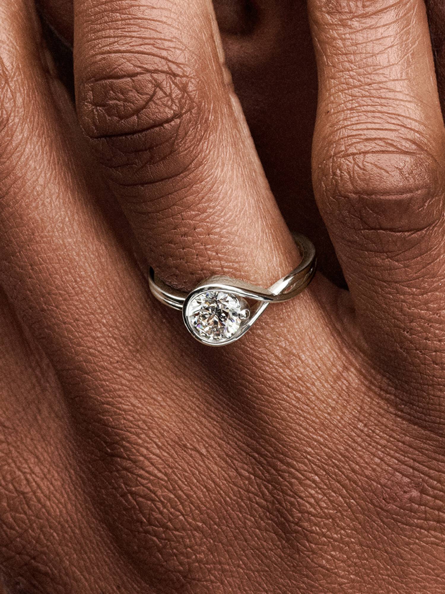 Pandora Infinite 14k White Gold Lab-grown Diamond Ring