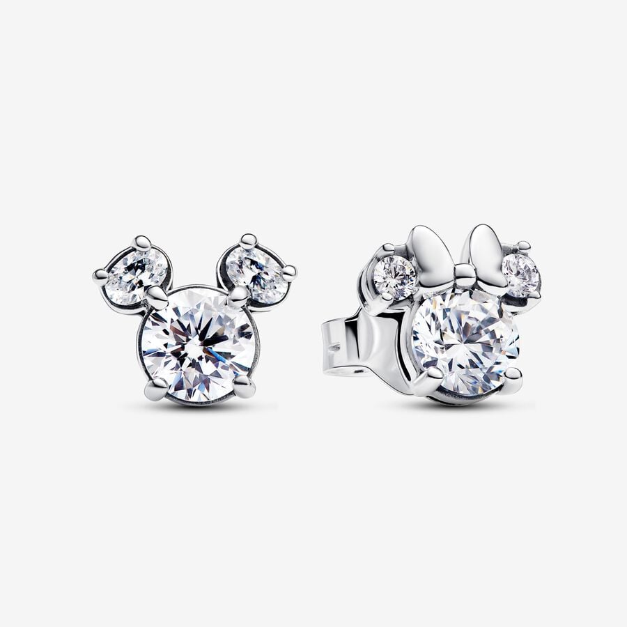 Disney Mickey Mouse & Minnie Mouse Sparkling Stud Earrings image number 0