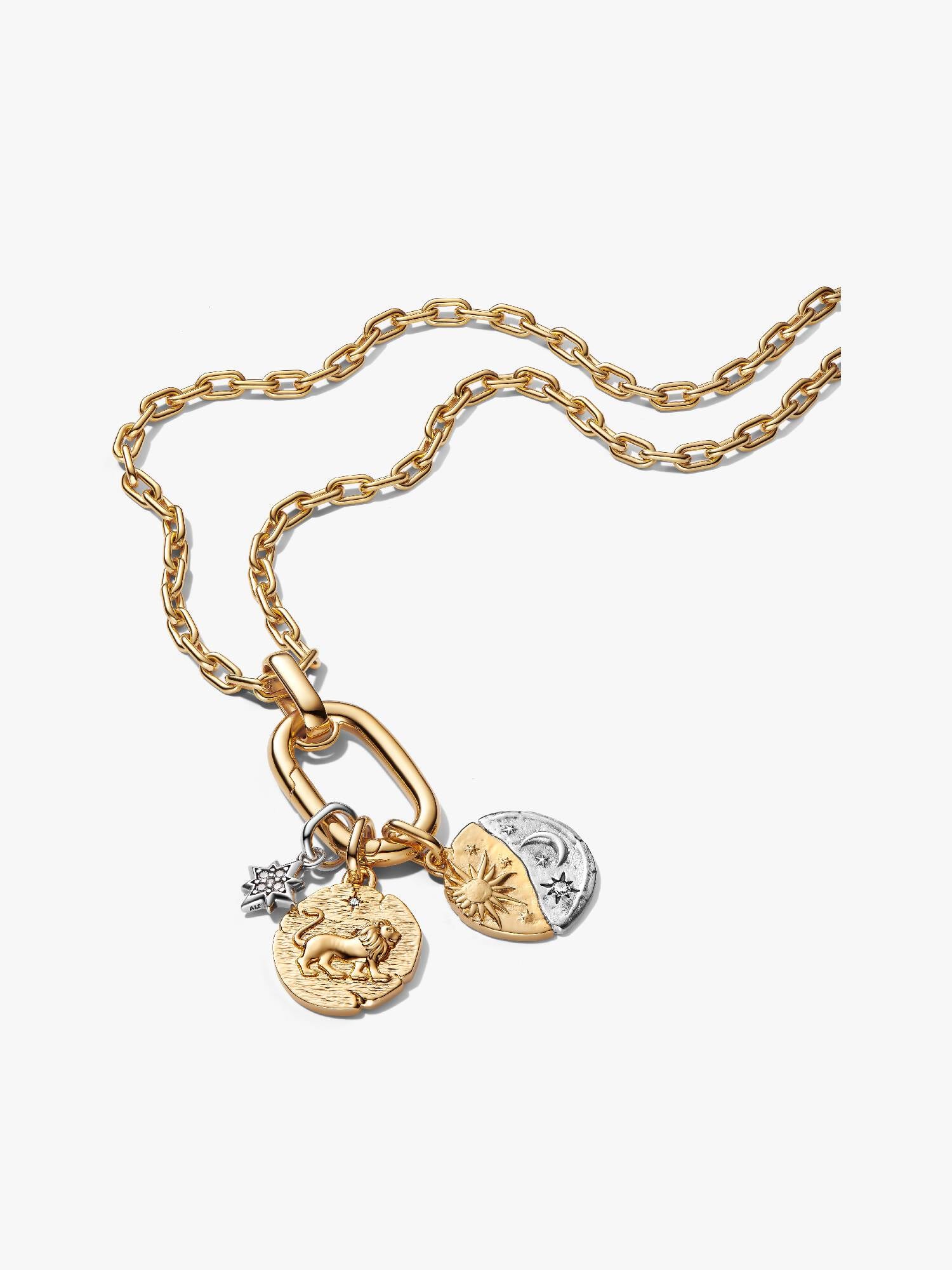Lion, Sun & Moon Medallion Necklace Set