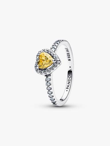 Sparkling Elevated Heart Ring