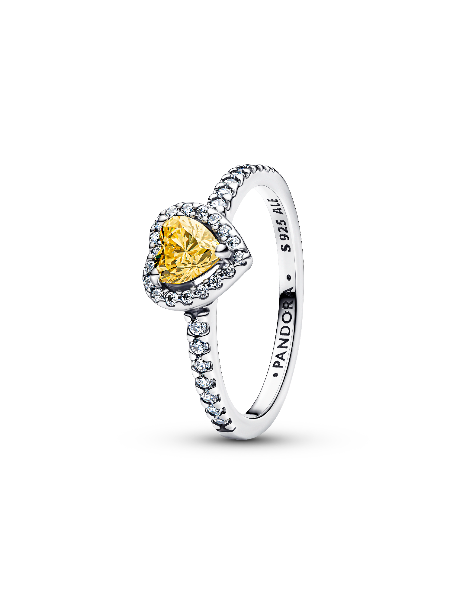 Sparkling Elevated Heart Ring