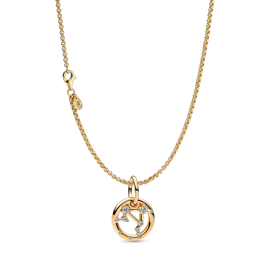 14K Gold Plated Libra Zodiac Necklace