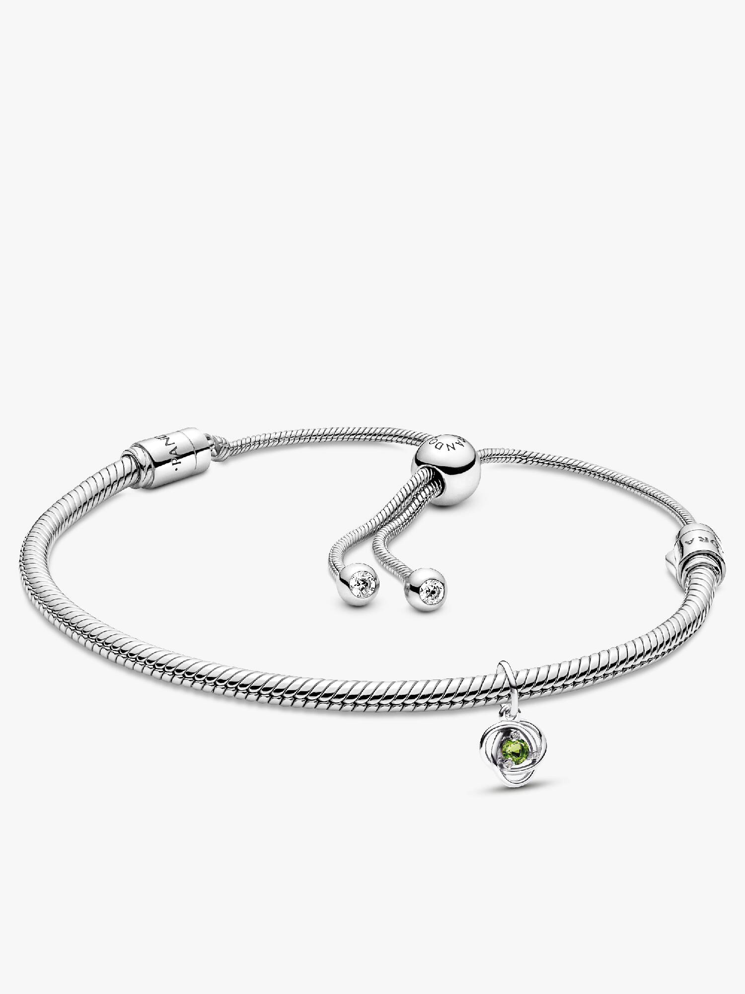 August Eternity Circle Dangle Charm Bracelet Set