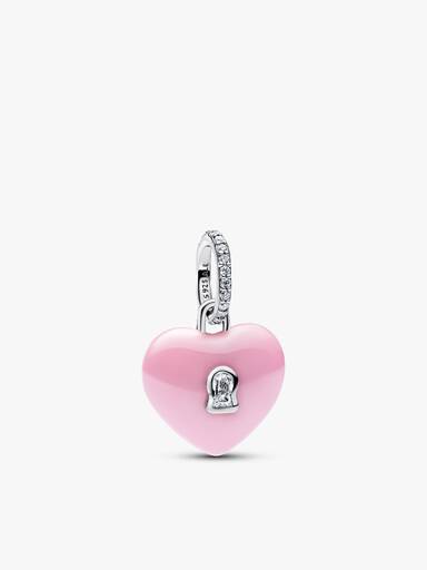 Heart Key & Padlock Necklace Set