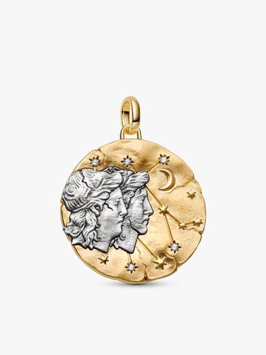 Gemini Oversized Talisman Pendant Necklace