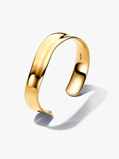 Organically Shaped Broad Open Bangle