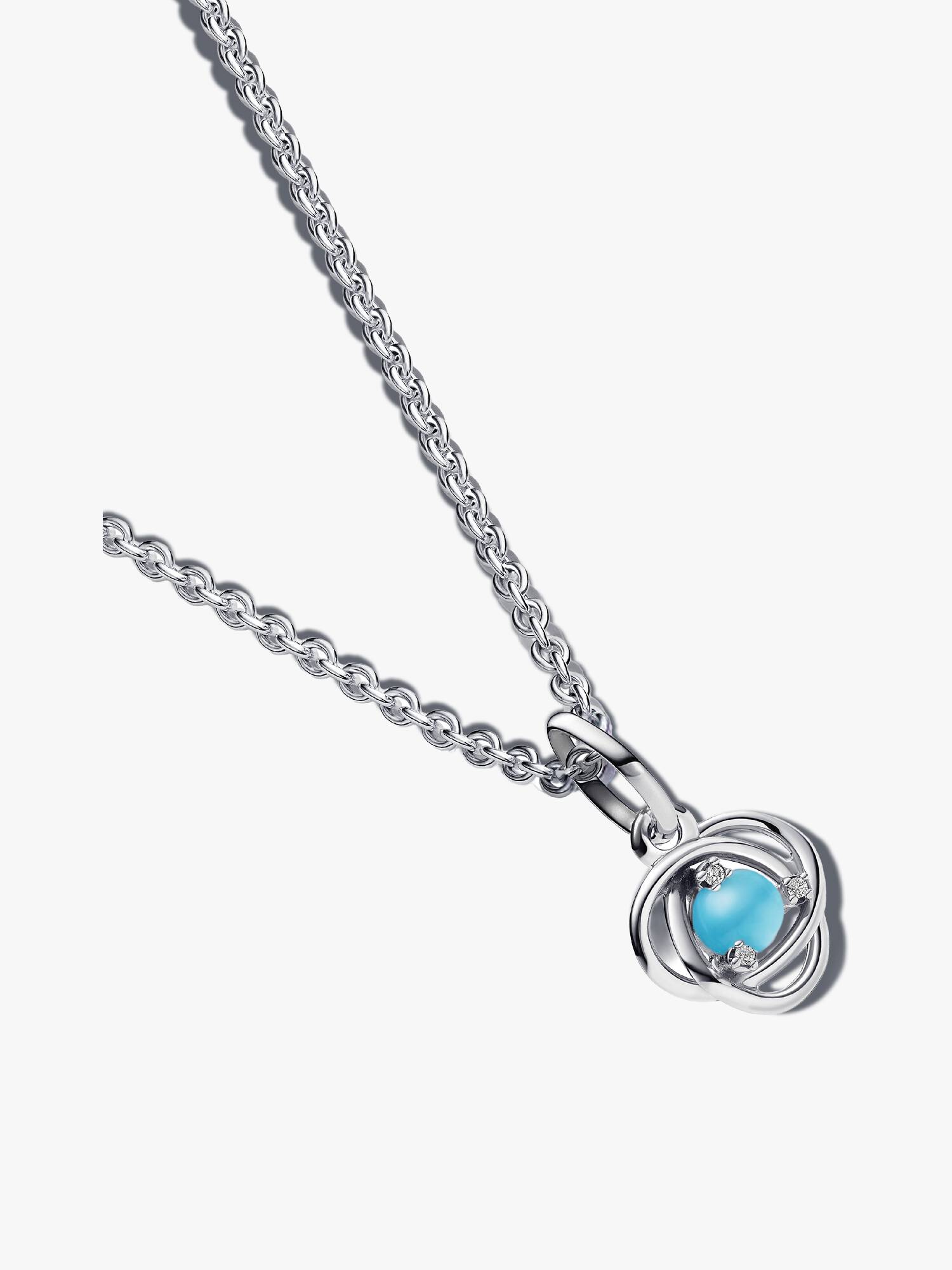 December Braided Birthstone Dangle Necklace Set