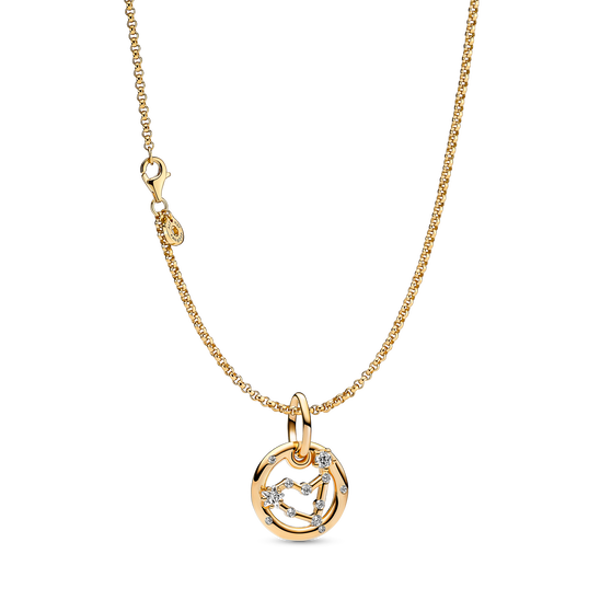 14K Gold Plated Capricorn Zodiac Necklace
